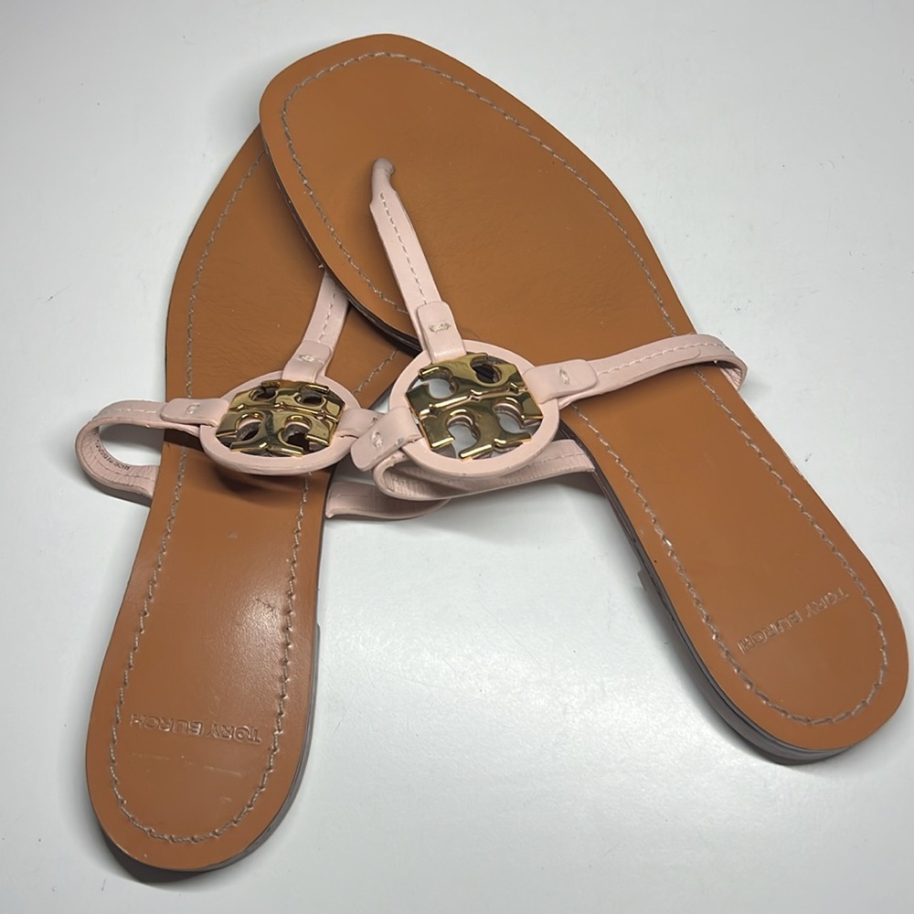 Tory Burch Miller Leather Sandals (Seashell Pink) Women’s Size 9.5 M - Picture 10 of 16